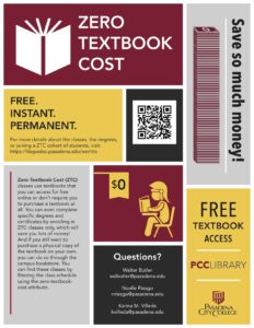 Zero Textbook Cost Flyer