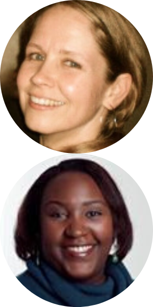 Case study author pictures: Ame Maloney (top) Dr. Bianca Rowden-Quince (bottom)