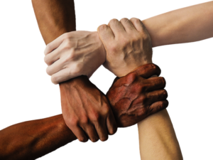 "Hands United Together" by truthseeker 08 is in the Public Domain, CC0