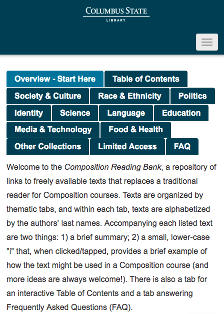 Screenshot of CRB
