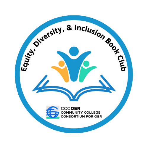 Equity, Diversity, & Inclusion Book Club logo - CCCOER: Community College Consortium for OER