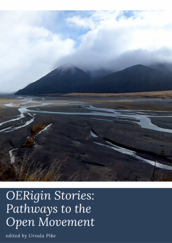 "OERigin Stories: Pathways to the Open Movement" book cover. CC-BY-SA
